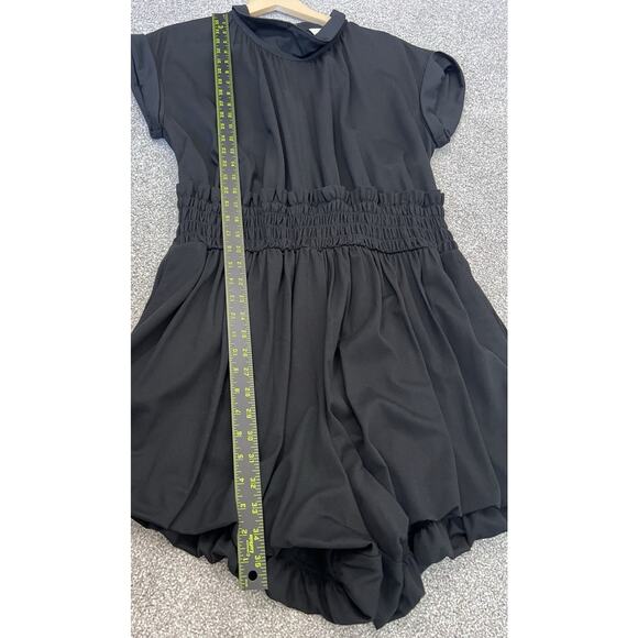 Maeve by Anthropologie Cap-Sleeve Bloomer Romper Smocked Waist Size L - Picture 7 of 7